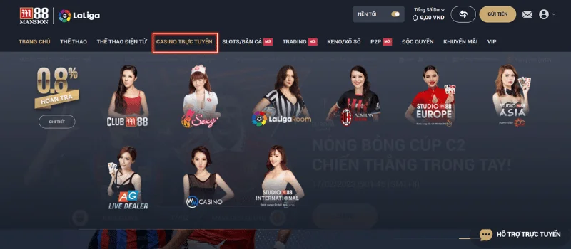 rồng hổ m88 - khám phá cách chơi mới nhất cho tân binh 2 chọn sảnh chơi casino để tham gia rồng hổ m88
