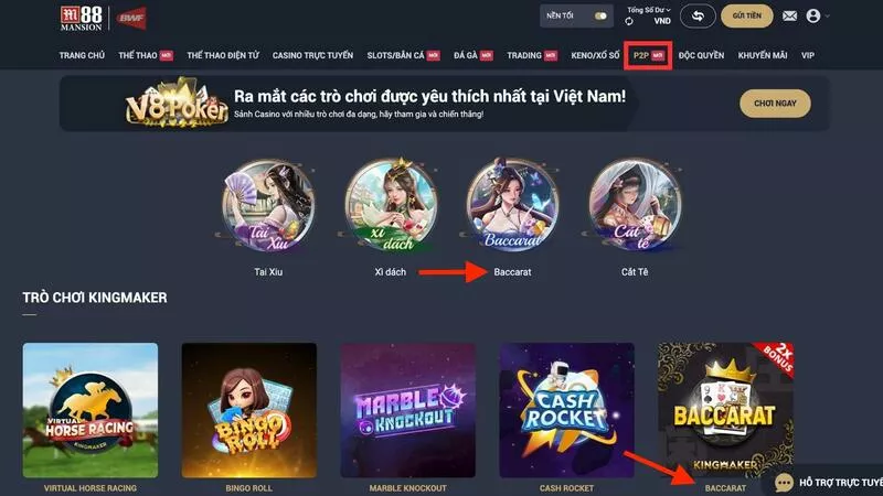 cách chơi baccarat m88 chi tiết cho tân binh 7 truy cập trang p2p m88
