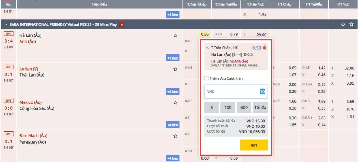 hướng dẫn cách chơi cá cược bóng bàn m88 chi tiết nhất 3 tiến hành đặt cược bóng bàn m88