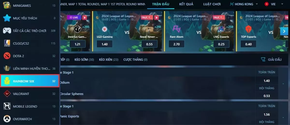 cá cược rainbow six m88 - hướng dẫn cách chơi dễ dàng trong 3 bước 2 chọn rainbow six trong snahr chơi