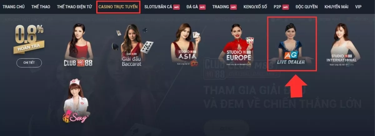 khám phá cách chơi win three cards m88 đầy đủ nhất 1 chọn sảnh chơi win three cards m88